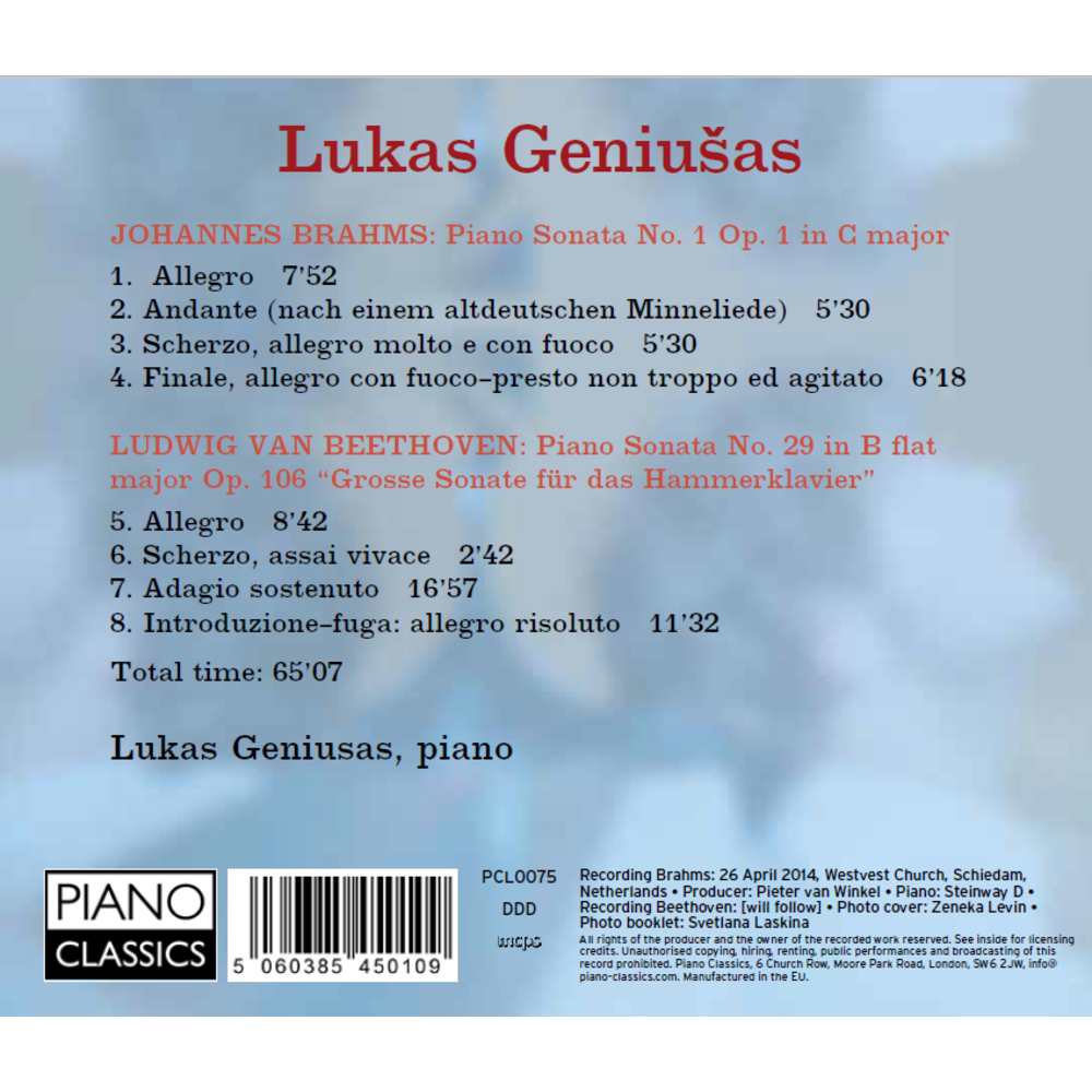 Piano Classics Piano Sonata Op.1 • Hammerklavier Sonata