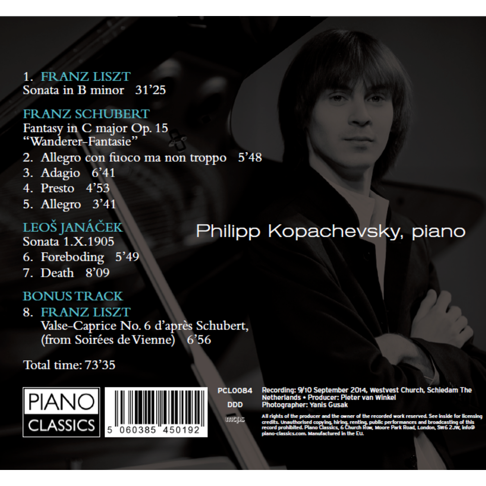 Piano Classics Liszt: Sonata/Schubert: Wanderer Fantasy/JanáÄek: Sonata 1.X.1905