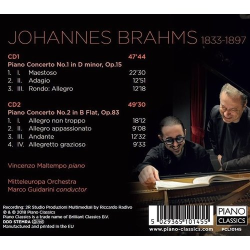 Piano Classics BRAHMS: Piano Concerto Nos 1 & 2