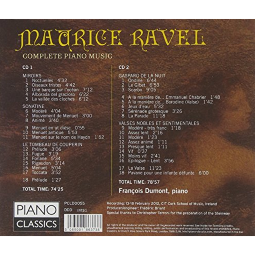 Piano Classics Ravel Dumont