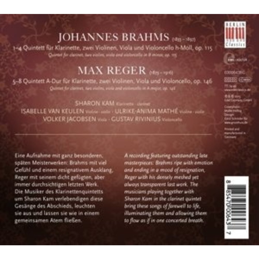 Berlin Classics Clarinet Quintets