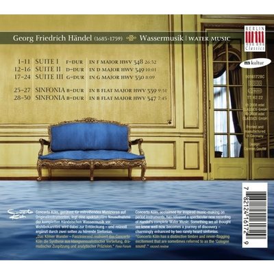 Handel: Wassermusik, Sinfonias; Concerto Köln