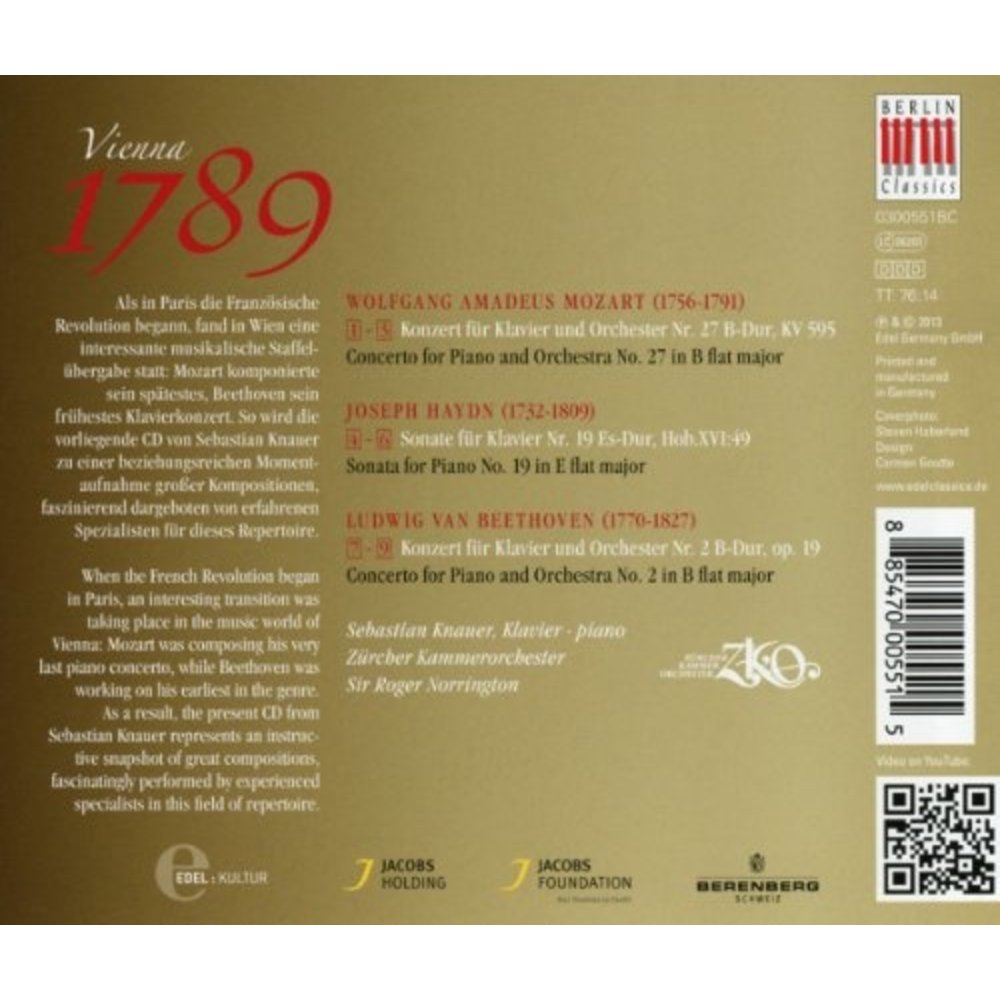 Berlin Classics Sebastiaan Knauer: Vienna 1789