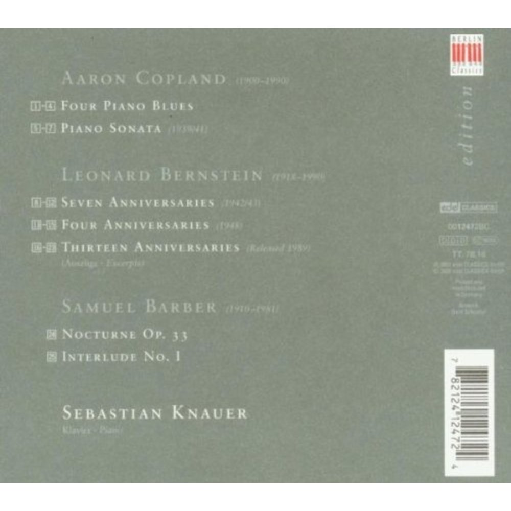 Berlin Classics Amerikanische Klavierwerke