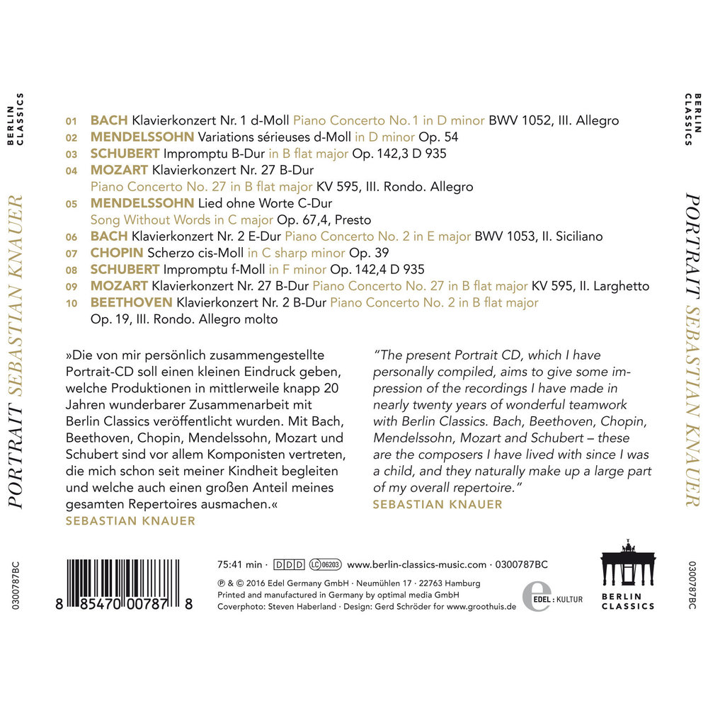Berlin Classics Knauer: Portrait - Meesterwerken voor Piano