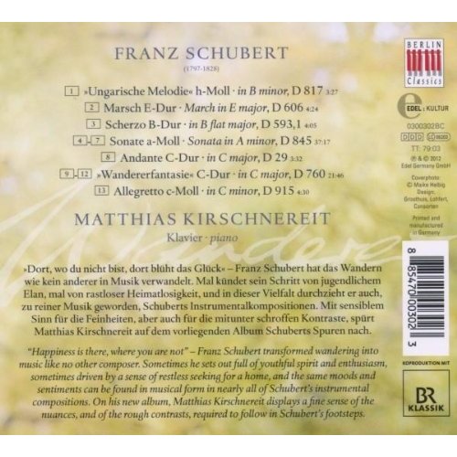 Berlin Classics Schubert: Wanderer-Fantasie; Matthias Kirschnereit