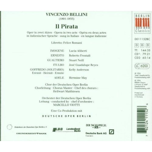 Berlin Classics Bellini: Il Pirata (Ga)