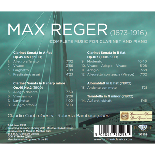 Brilliant Classics Reger:Complete Music Clarinet And Piano