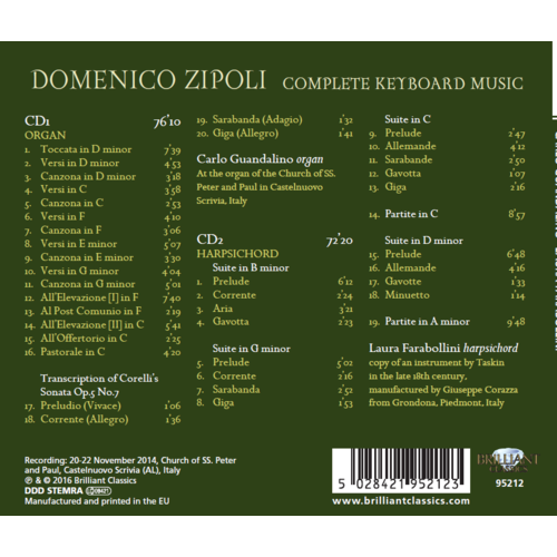 Brilliant Classics Zipoli: Complete Keyboard Music