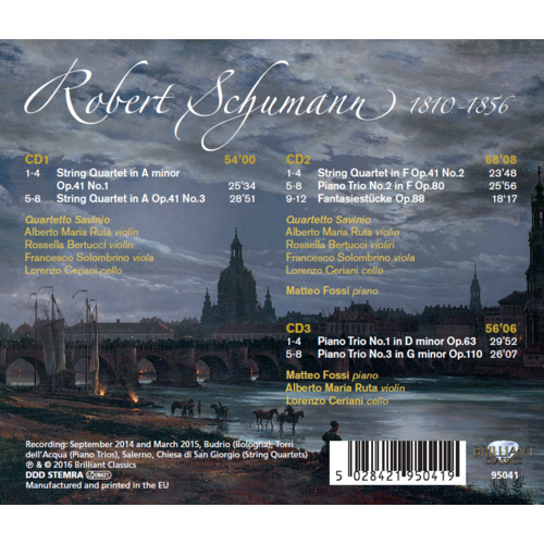 Brilliant Classics Schumann: Complete Pianotrios, Strijkkwartetten en FantasiestÃ¼cke