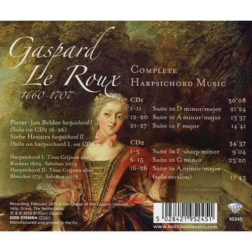 Brilliant Classics Le Roux: Complete Harpsichord Music - Pieter-Jan Belder