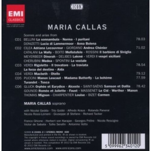 Erato/Warner Classics Icon Maria Callas