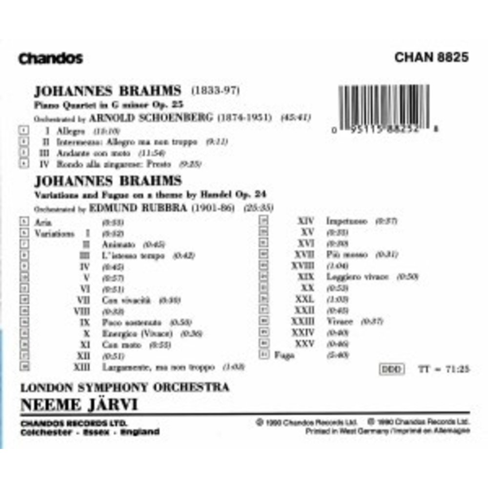 CHANDOS Orchestral Piano Quartet