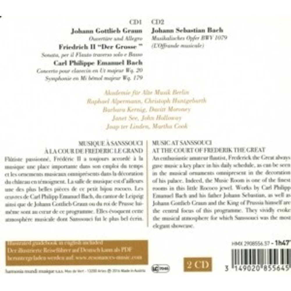 Harmonia Mundi Resonances/Musique A Sans-Souci