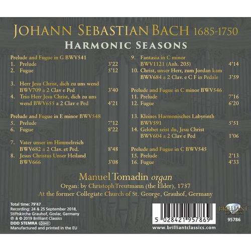 Brilliant Classics J.s. Bach: Harmonic Seasons