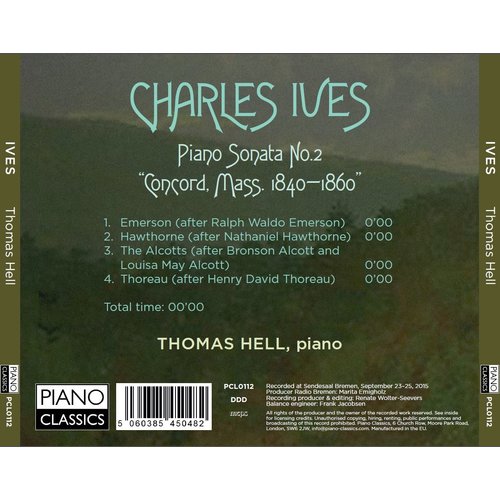 Piano Classics Charles Ives: Concord Sonata