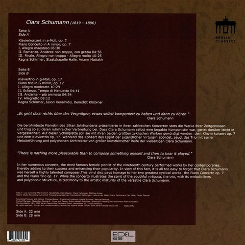 Berlin Classics Clara Schumann (LP)