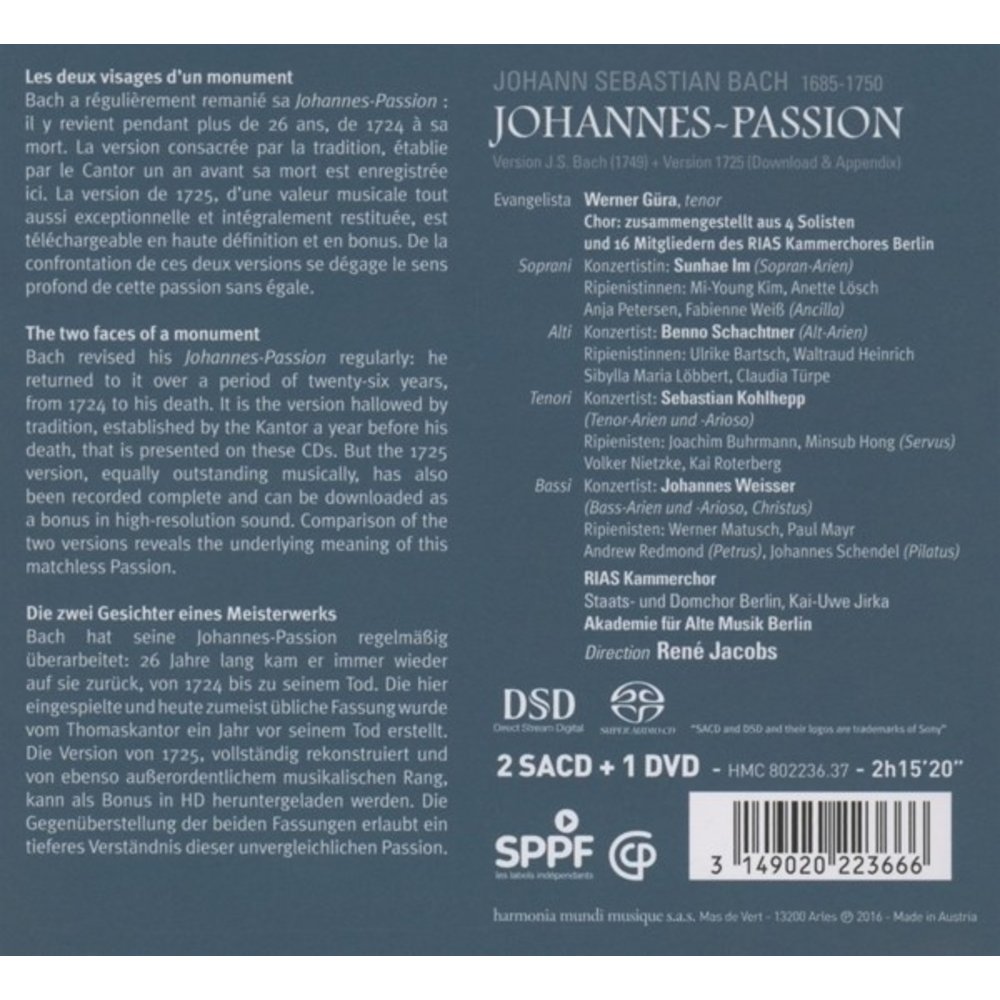 Harmonia Mundi J.S. Bach: Johannes-Passion (2CD)