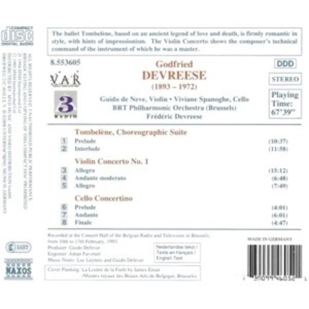 Naxos Devreese: Orch. Works