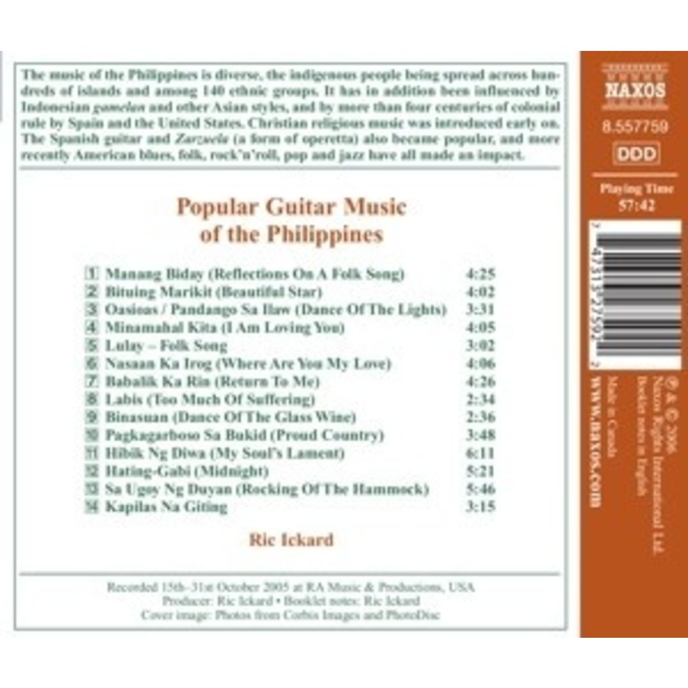 Naxos Pop. Guitar Music Of The Phillipines