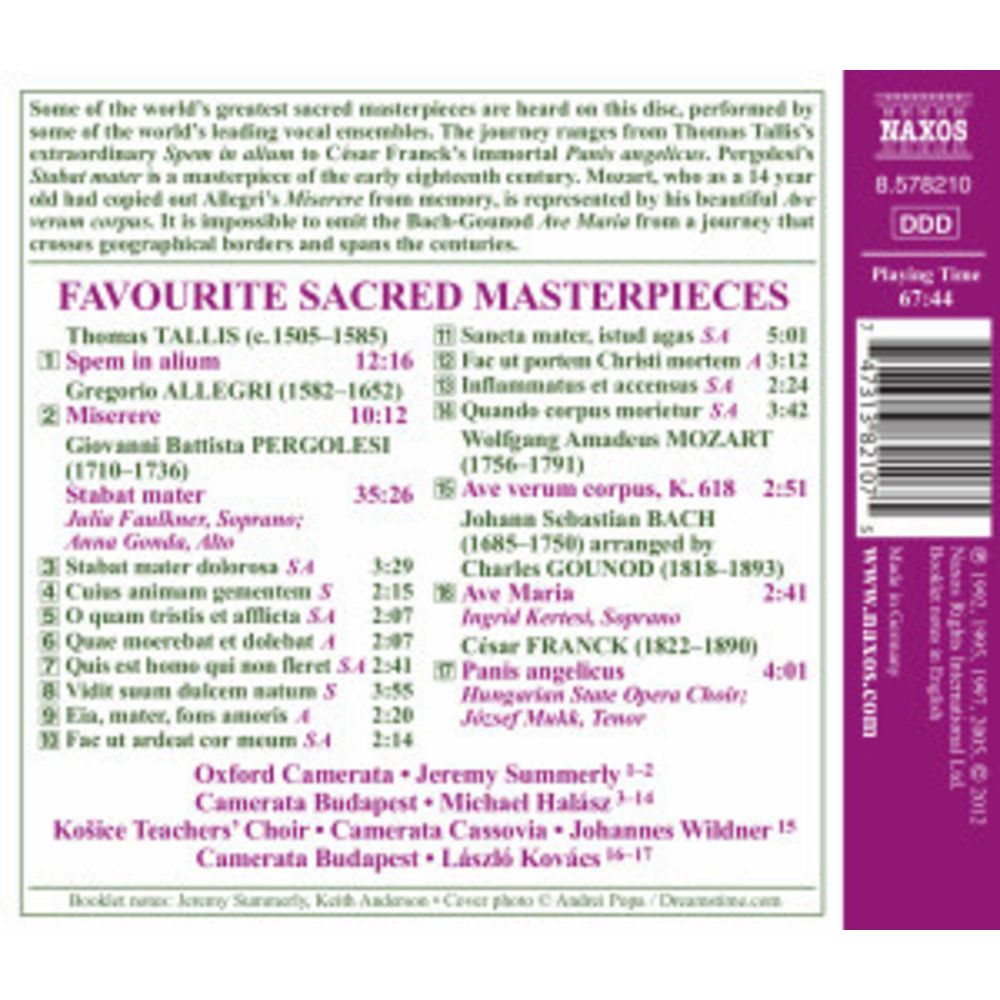 Naxos Favourite Sacred Masterpieces