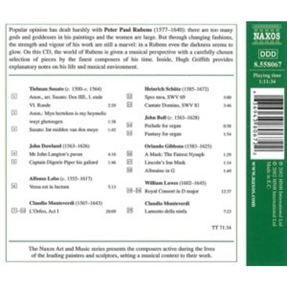 Naxos Rubens - Music Of His Time