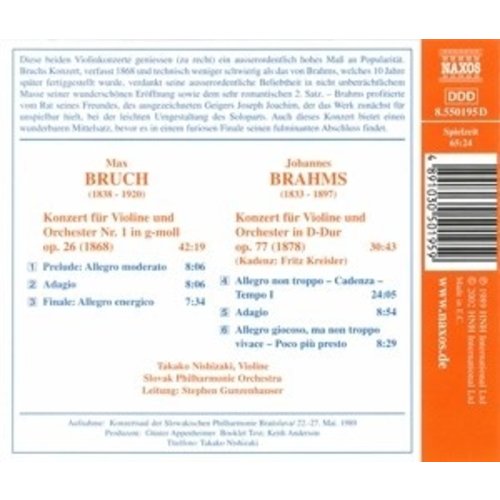 Naxos Bruch-Brahms: Violin Concertos