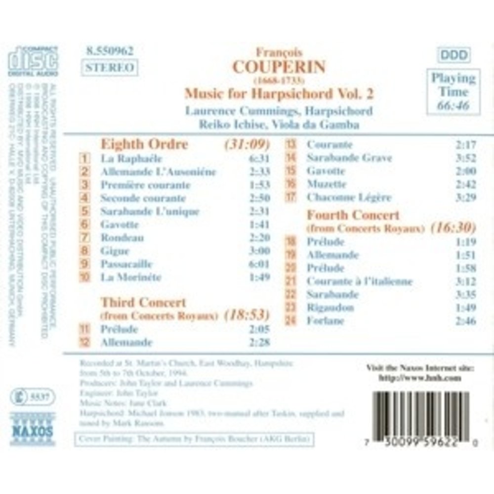 Naxos Couperin:music Harpsichord 2
