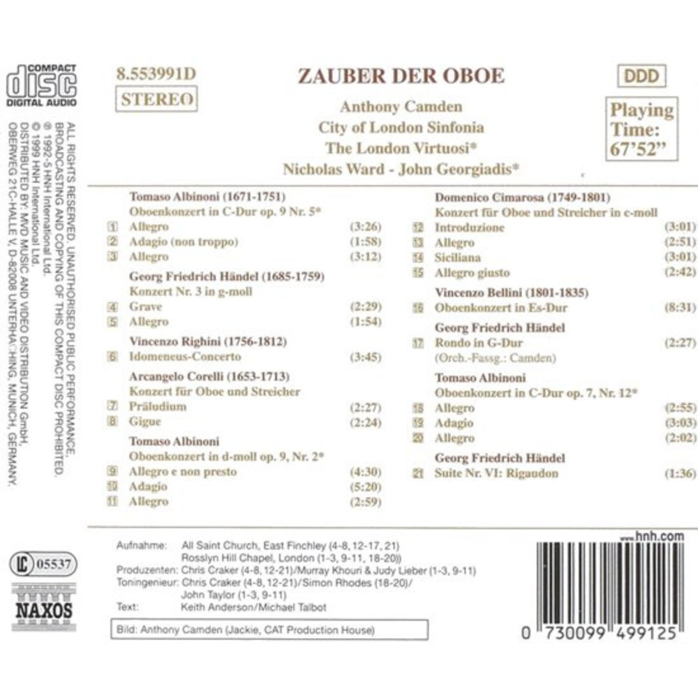 Naxos The Art Of The Oboe