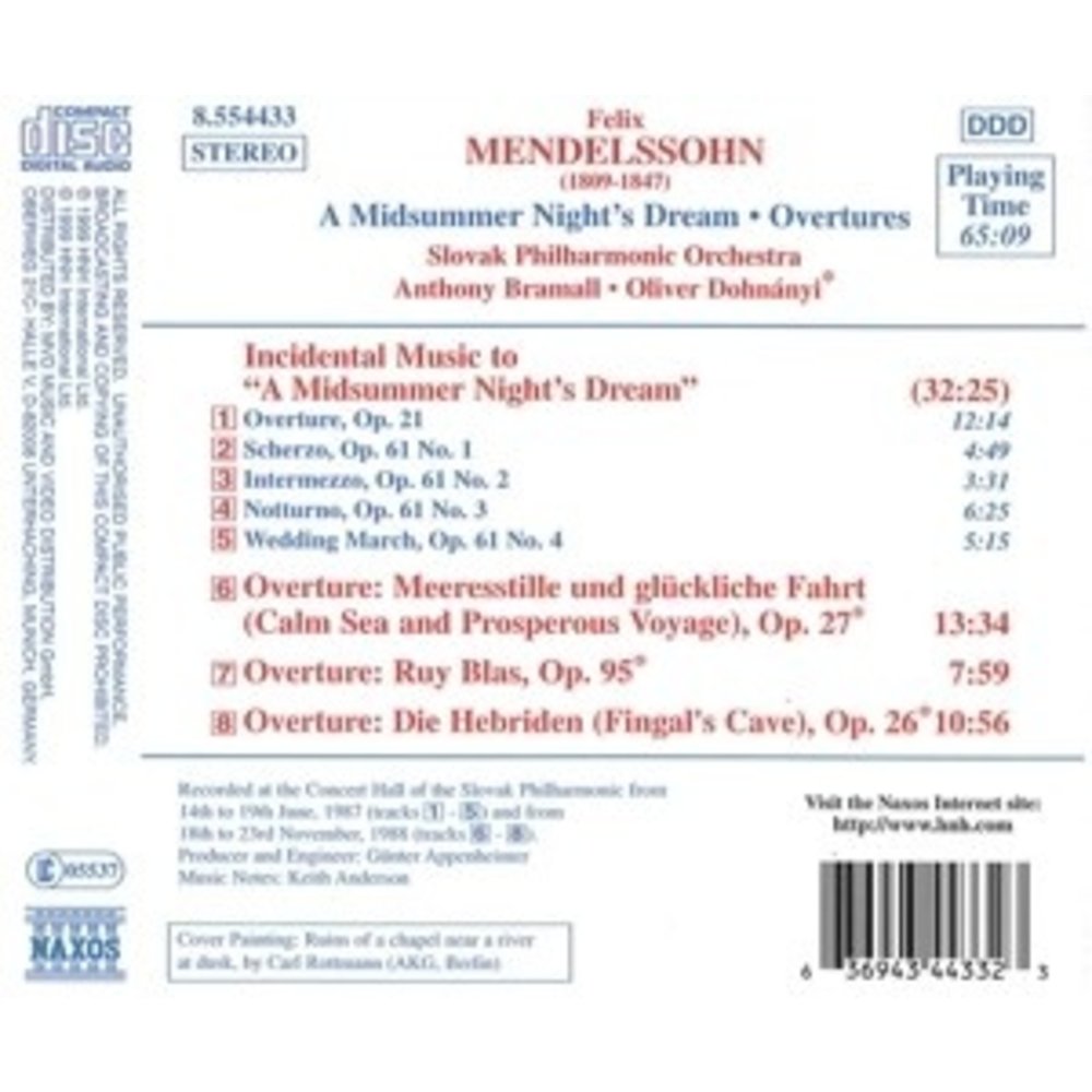 Naxos Mendelssohn: Overtures