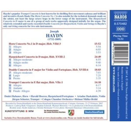 Naxos Haydn: Konzerte Fur Soloinstumente