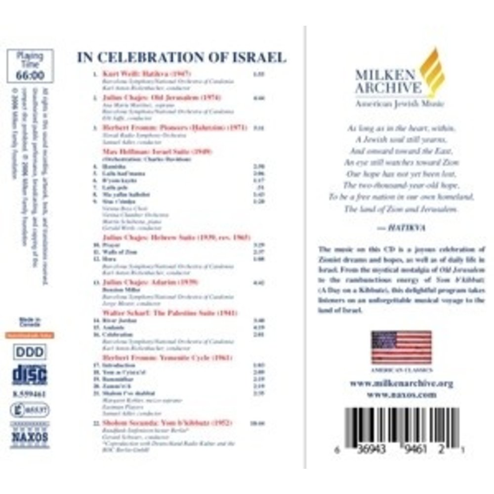 Naxos In Celebration Of Israel