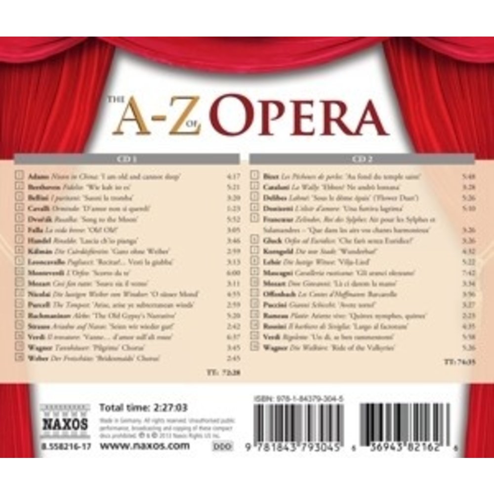 Naxos The A-Z Of Opera    (Isbn: 978-1-84