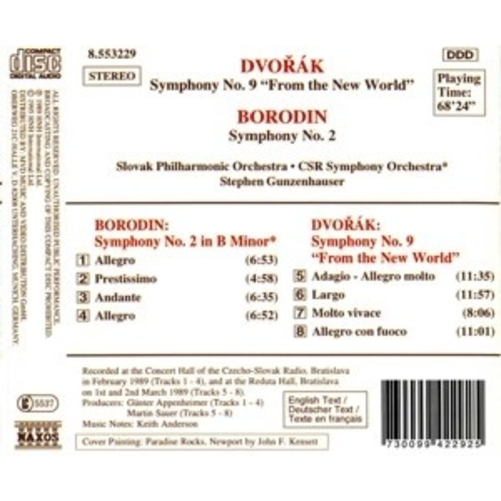 Naxos Dvorak-Borodin: Symphonies