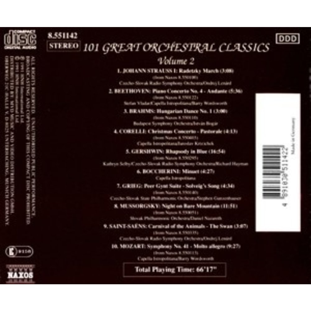 Naxos 101 Great Orch. Classics Vol.2