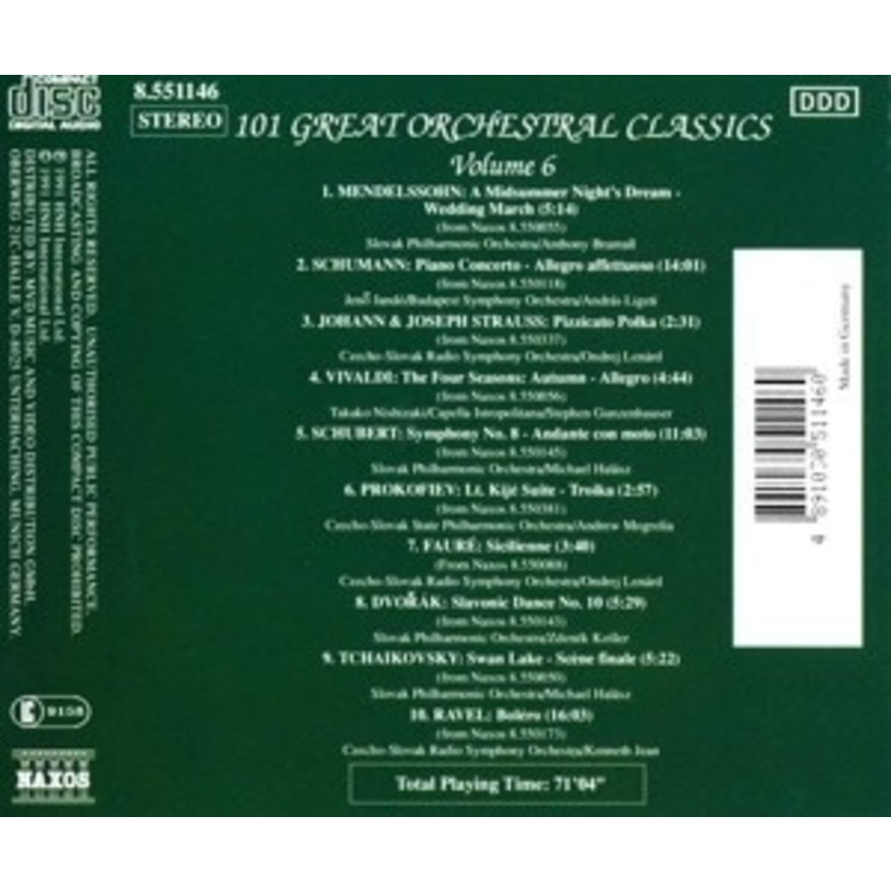 Naxos 101 Great Orch. Classics Vol.6