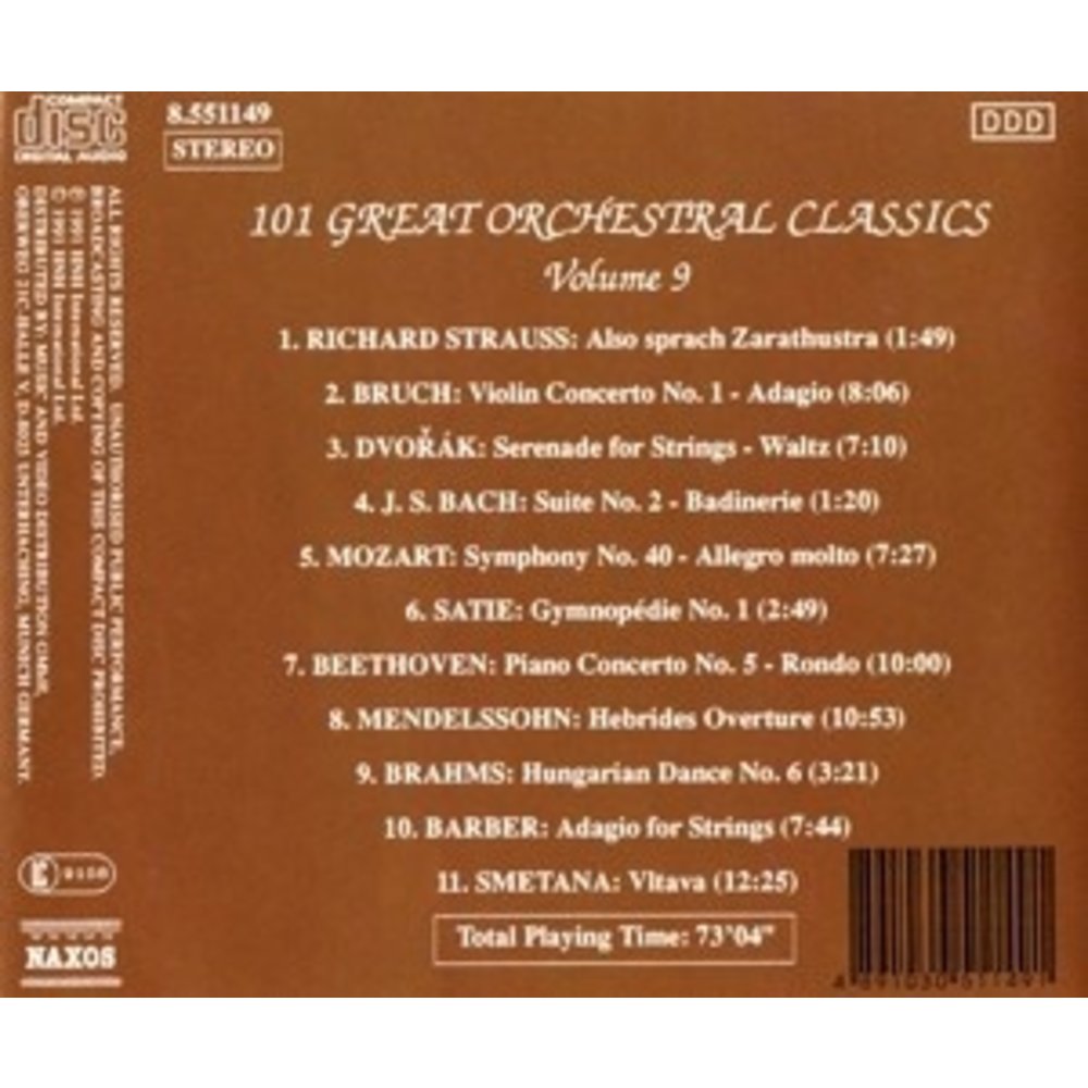 Naxos 101 Great Orch. Classics Vol.9