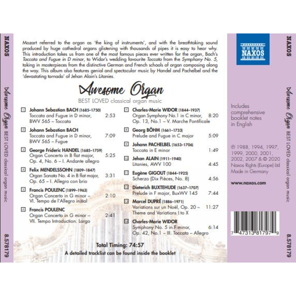 Naxos Best Loved: Awesome Organ
