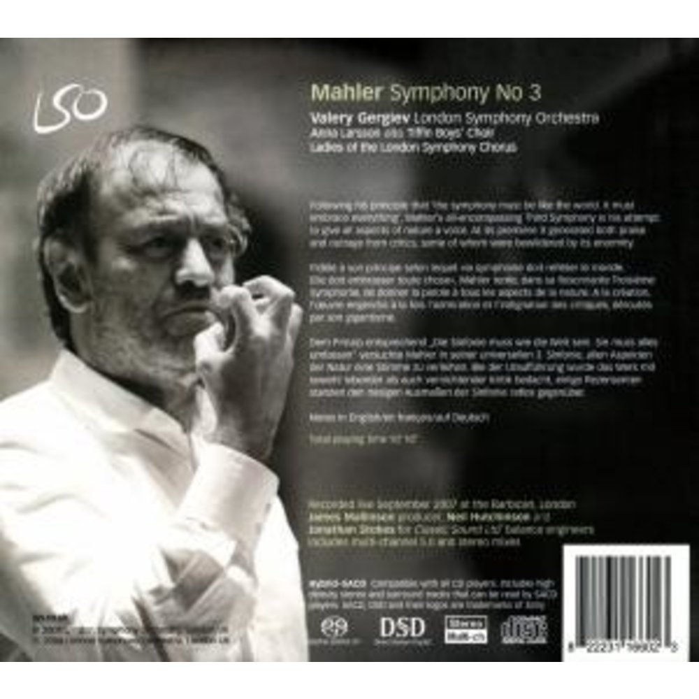 LSO LIVE Mahler / Symphonie No. 3