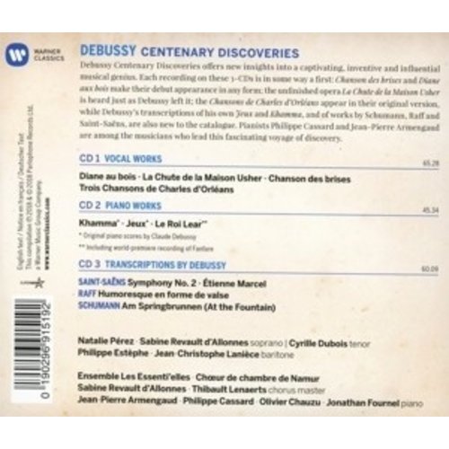 Erato/Warner Classics Debussy Centenary Discoveries