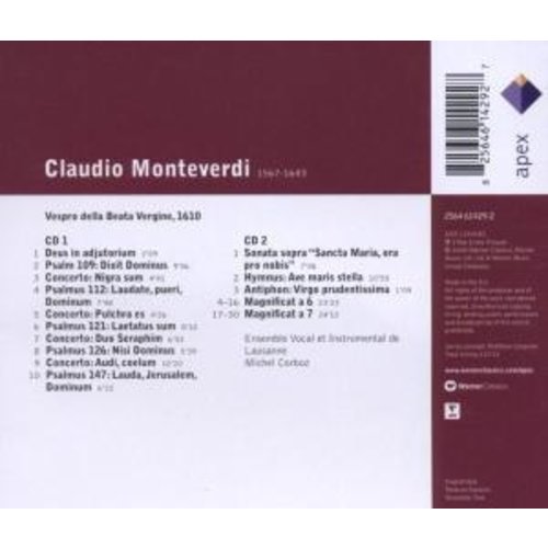 Erato Disques Apex-Monteverdi:vespro Del