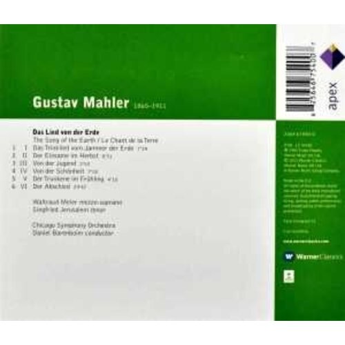 Erato Disques Mahler:das Lied Von Der Erde