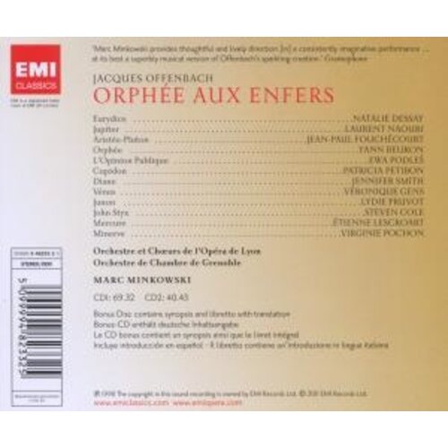 Erato/Warner Classics Offenbach: Orphee Aux Enfers