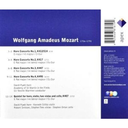 Erato Disques Mozart:horn Concertos 1-4