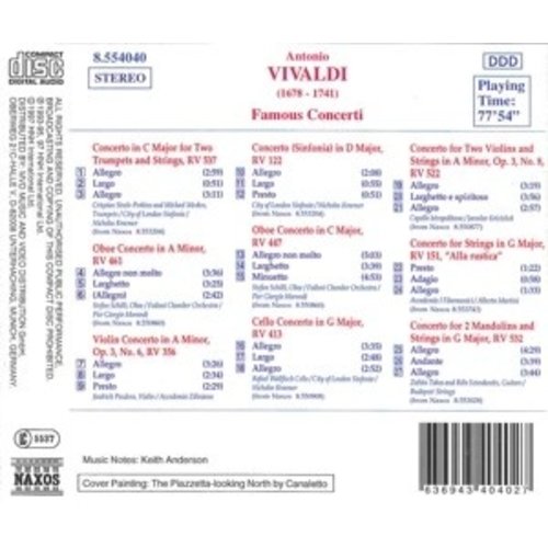 Naxos Vivaldi: Famous Concerti