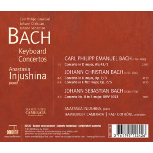 Ondine Bach: Keyboard Concertos