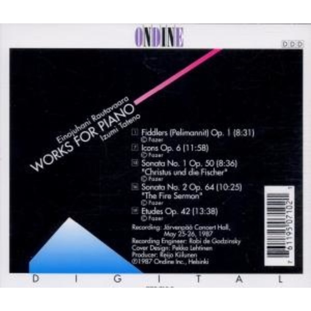 Ondine Rautavaara: Works For Piano