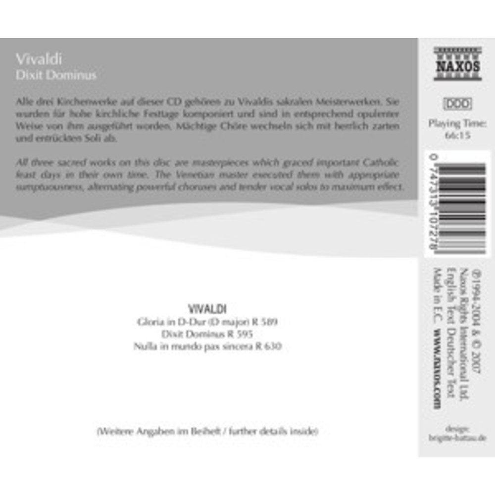 Naxos Vivaldi: Dixit Dominus