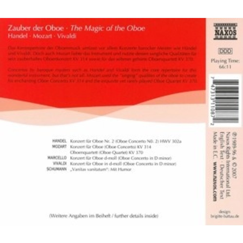 Naxos Zauber Der Oboe