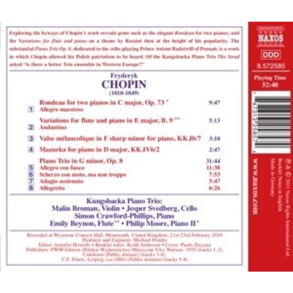 Naxos Chopin: Piano Trio Op.8